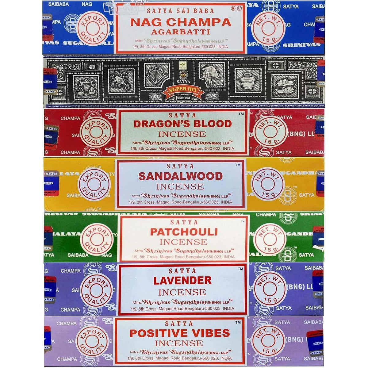 Räucherstäbchen Geschenkset 7 Düfte | Nag Champa, Sandelholz & mehr