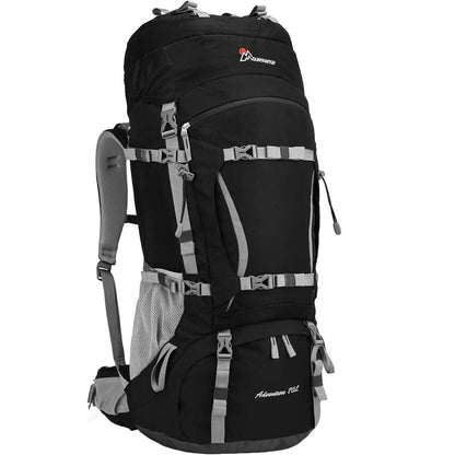 70L Trekkingrucksack mit Regenschutz und vielen Befestigungsmöglichkeiten