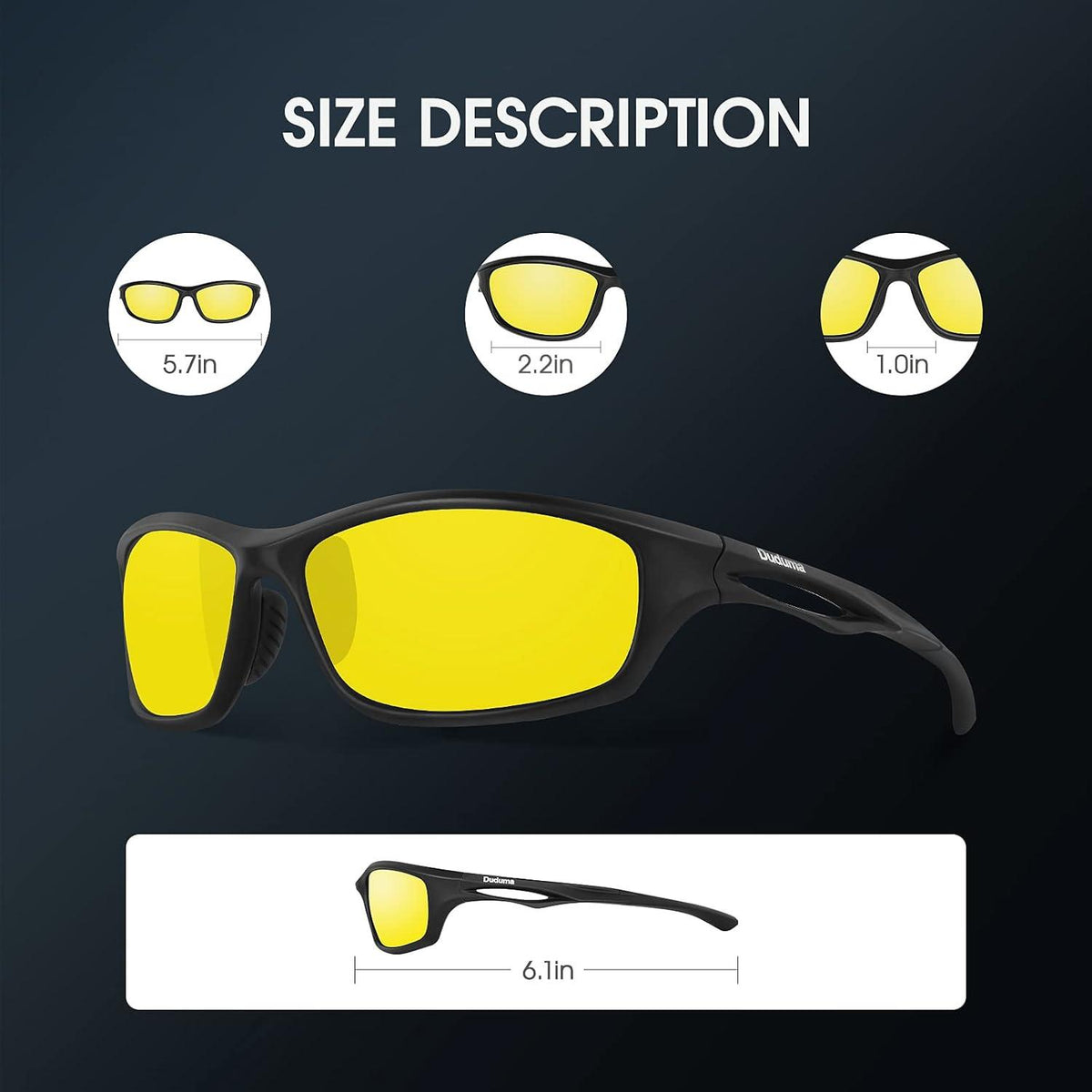 Duduma Sport Sonnenbrille Herren Polarisiert UV400 Schutz