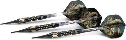 Schwarzer Skorpion Deluxe Soft Dartpfeil Set mit Luxus-Etui 16g