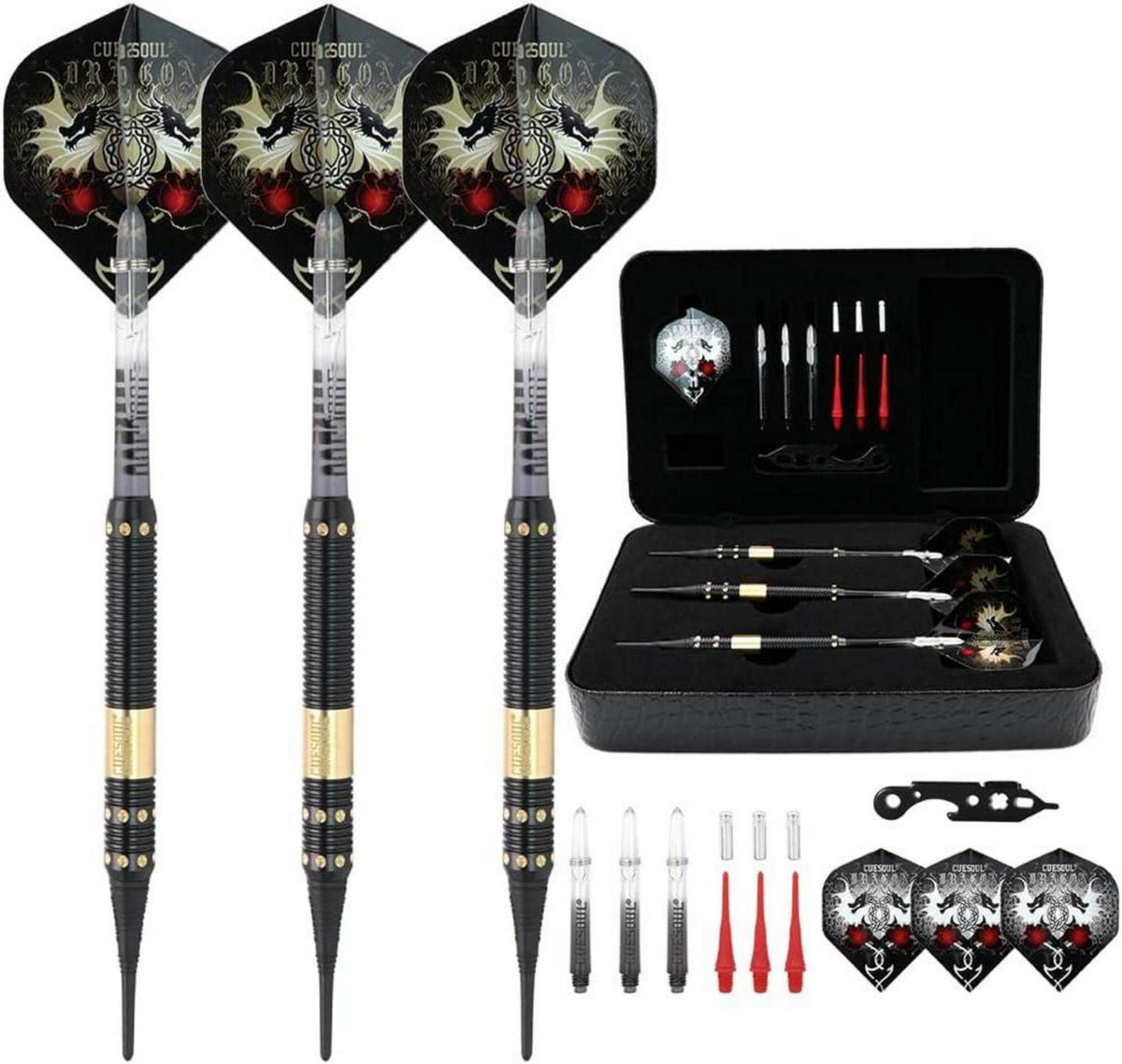 Soft Deluxe Dragon Dartpfeile Set Luxury Case 16g B1105