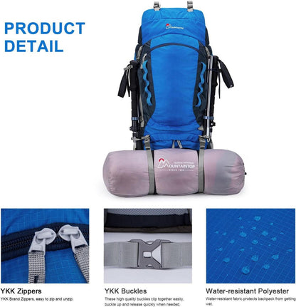 Trekkingrucksack 80L Wanderrucksack Herren Damen Outdoor Camping
