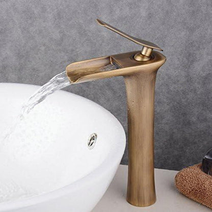 Wasserfall Wasserhahn Antik Bronze Messing Einhebelarmatur