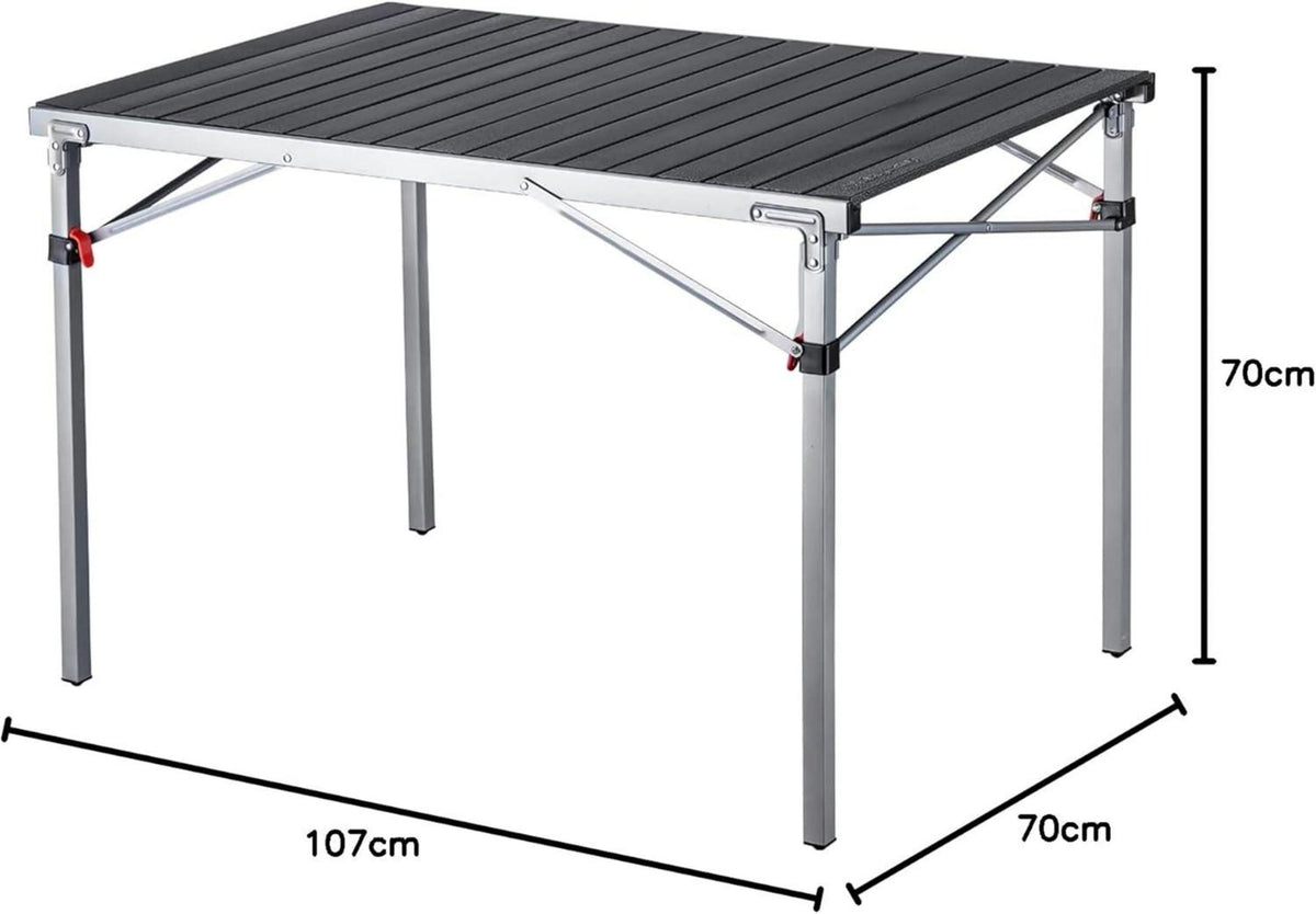 Klapptisch Aluminium Campingtisch Aufrollbare Tischplatte faltbar