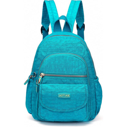 Mini Rucksack Damen Mädchen Türkis mit vielen Fächern