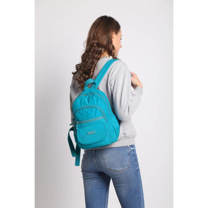 Mini Rucksack Damen Mädchen Türkis mit vielen Fächern