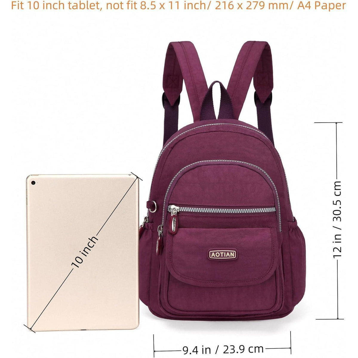 Mini Rucksack Damen & Mädchen, 7L, Violett, Leicht & Geräumig