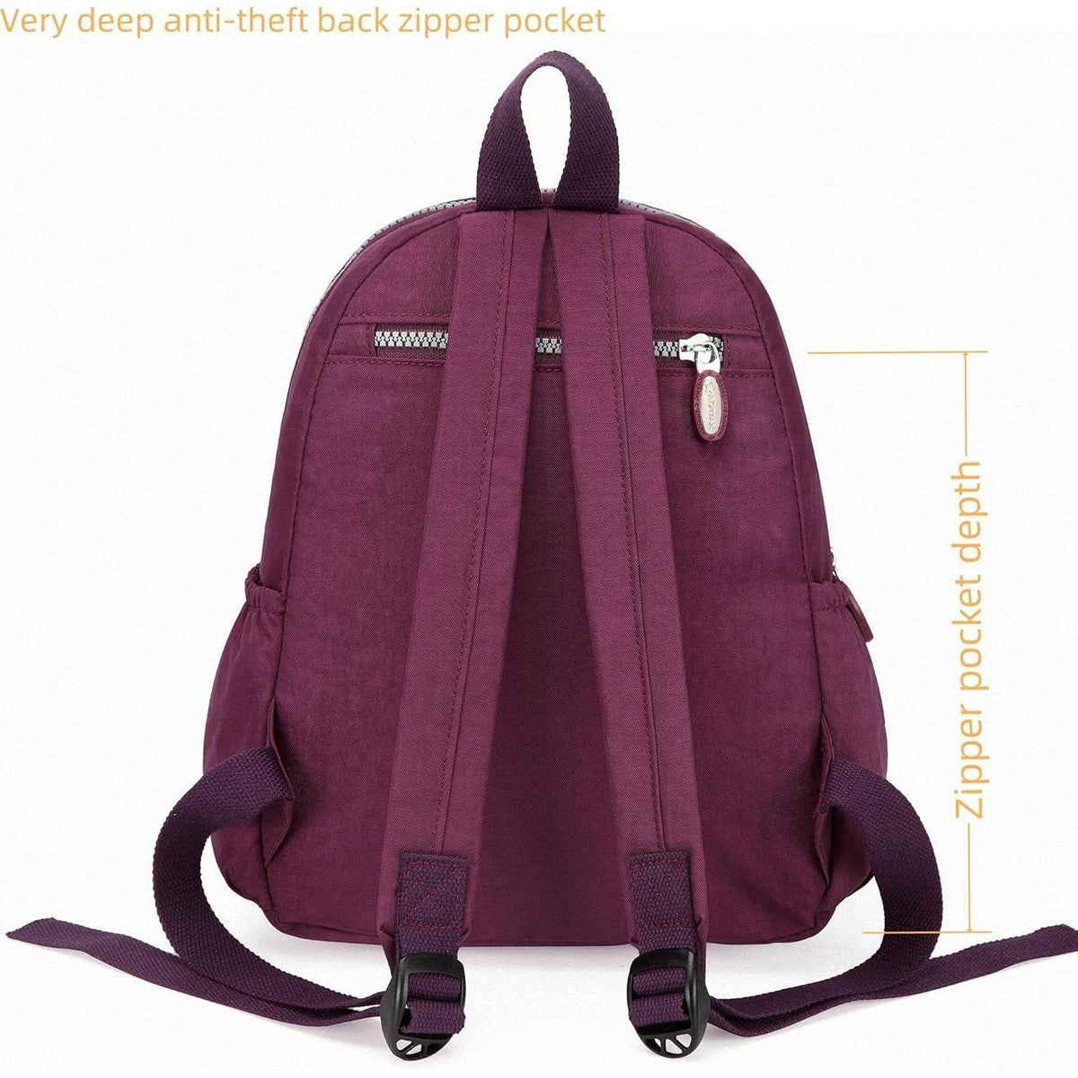 Mini Rucksack Damen & Mädchen, 7L, Violett, Leicht & Geräumig