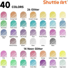 80er Glitzer Gelstifte Set in 40 Farben mit Ersatzminen