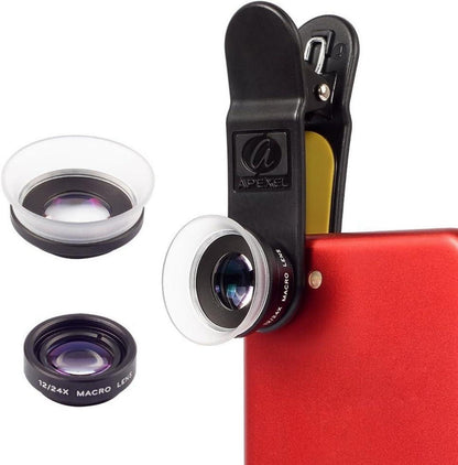 Apexel Makro Objektiv Set 12X/24X für iPhone Samsung Galaxy