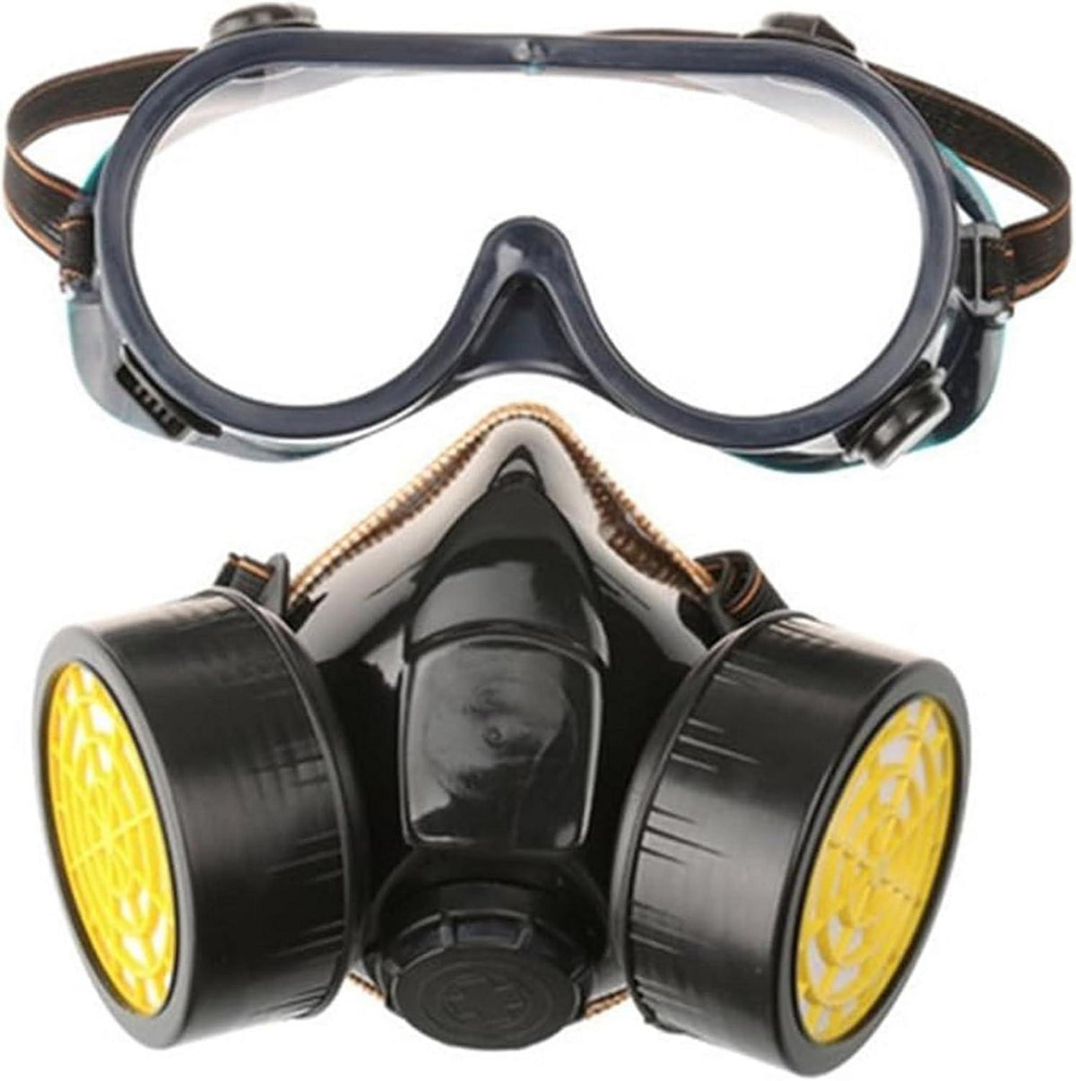 Aktivkohle Gasmaske mit Filter - Atemschutz Anti-Staub Schutzmaske