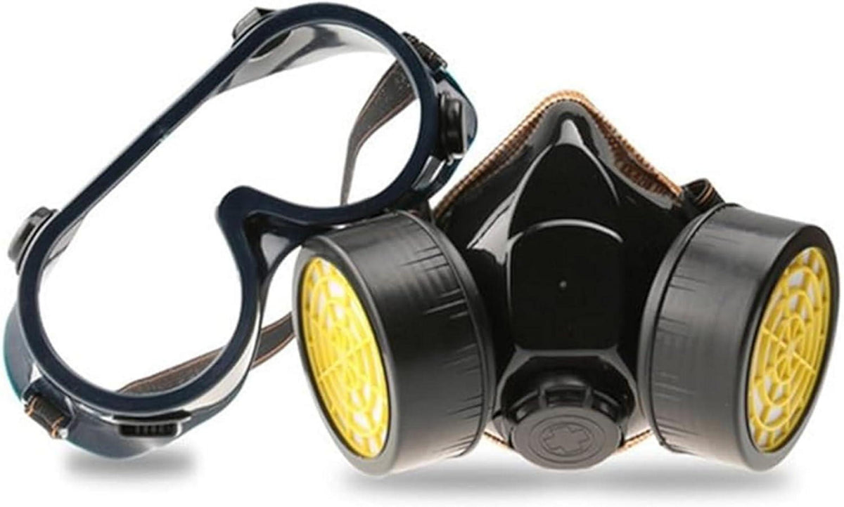 Delmkin Profi Gasmaske mit Filtern - Aktivkohle