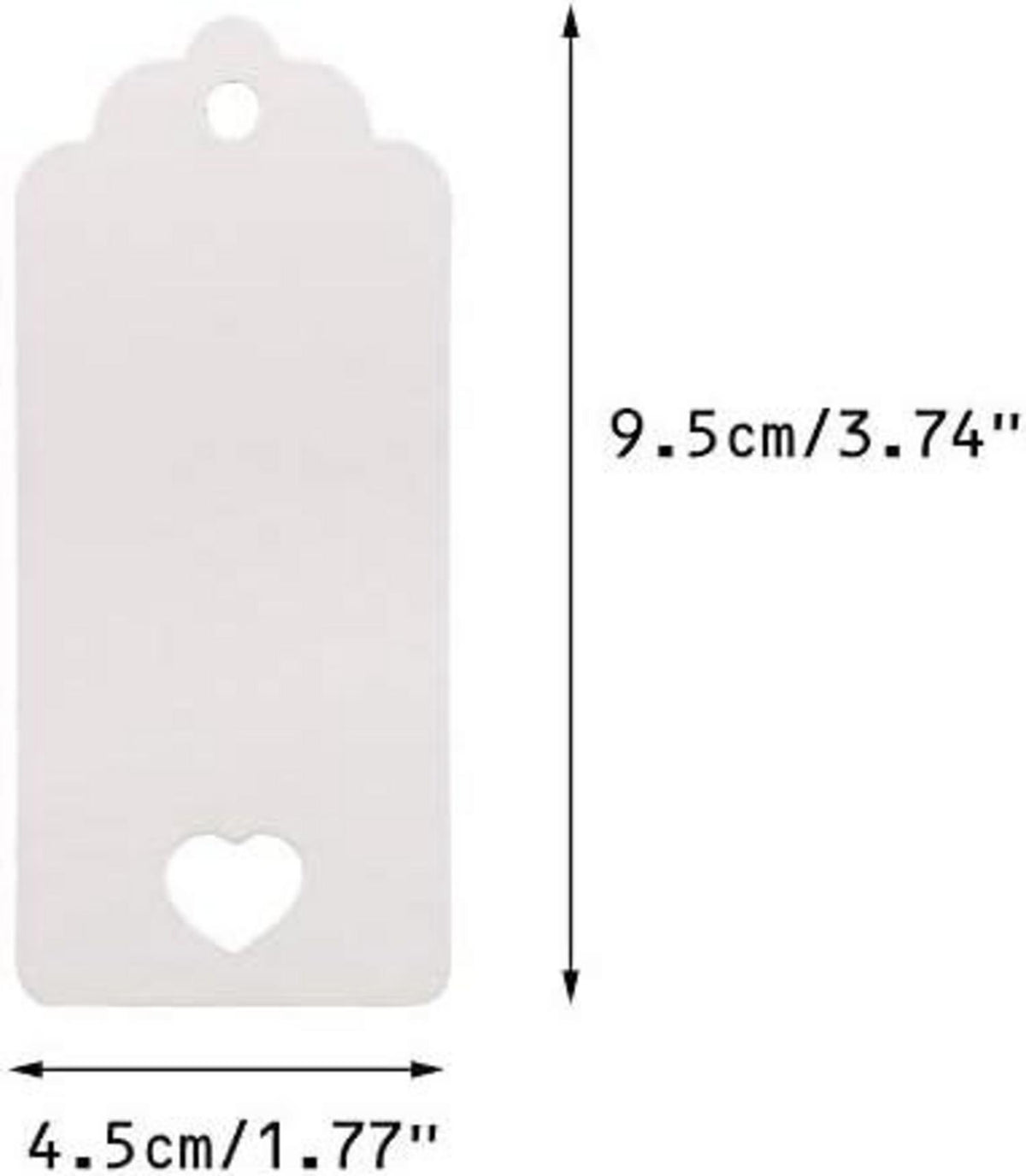 Kraftpapier Geschenkanhänger 9,5 x 4,5 cm 100 Stück mit