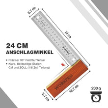 WORKPRO Schreinerwinkel 2-teilig Hartholzgriff