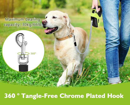 Hundeleine für kleine & große Hunde 5m Anti-Rutsch-Griff Rollleine Joggingleine