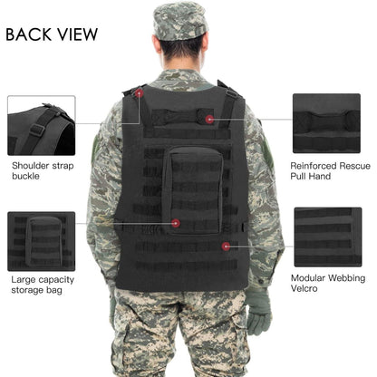 Airsoft Weste Taktische Weste Herren Outdoor mit Taschen