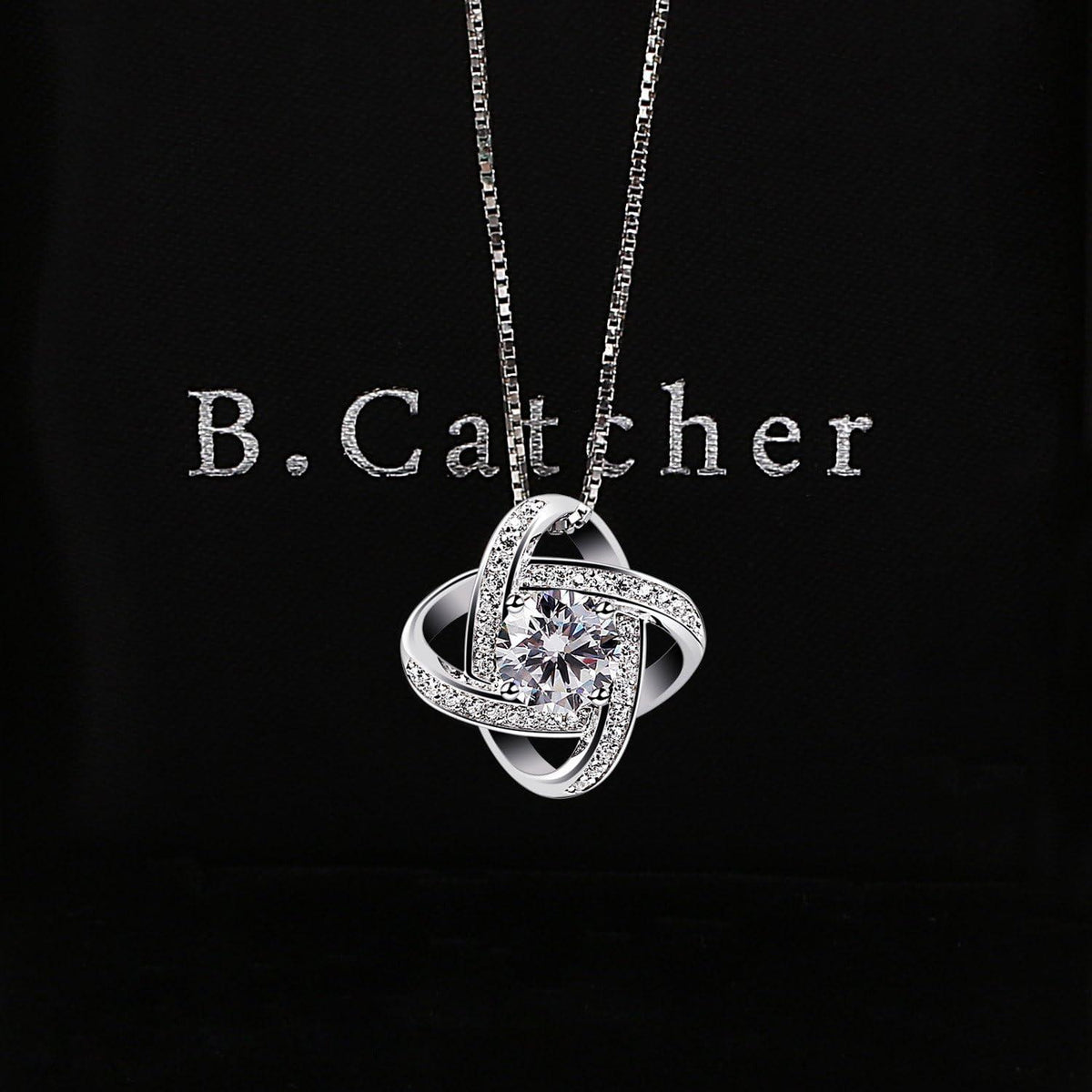 Kette Damen Halskette 925 Sterling Silber Twist-Würfel 45CM