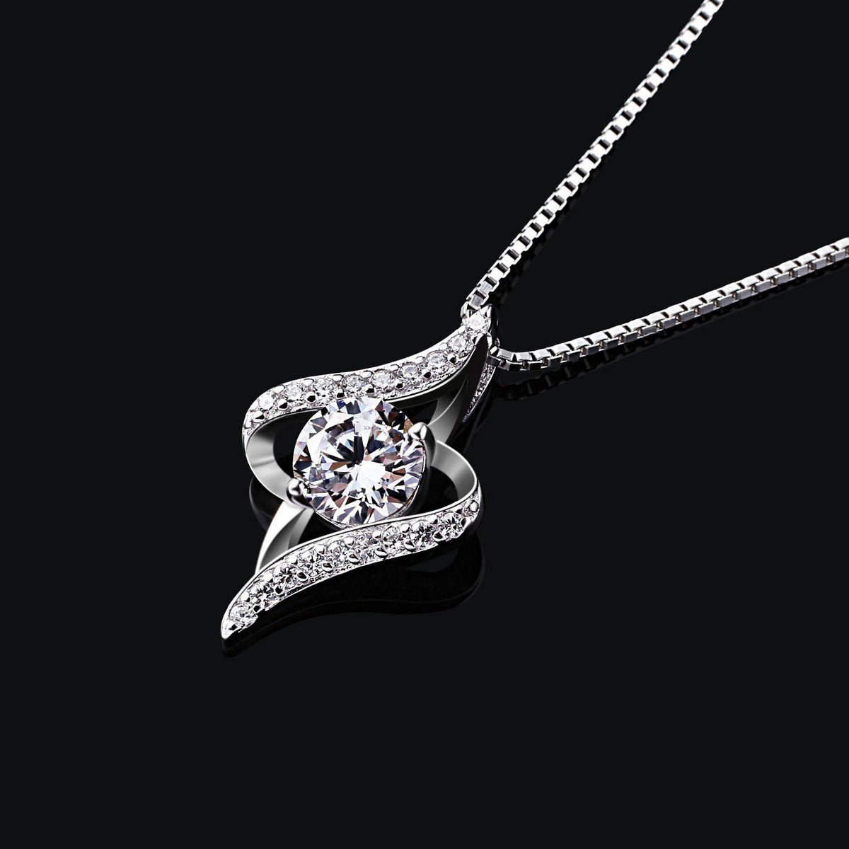 Damen Halskette 925 Sterling Silber Sternennacht Anhänger