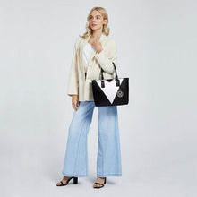 Miss Lulu Damen Handtasche Schultertasche Shopper V-Design
