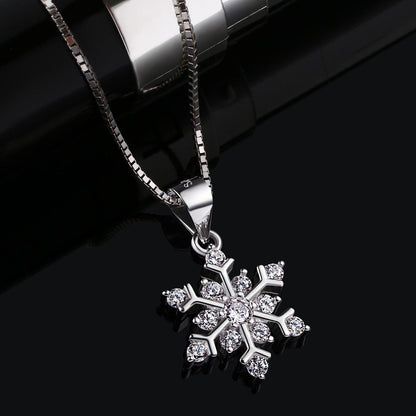 B.Catcher Halskette Schneeflocken Damen 925 Silber Anhänger