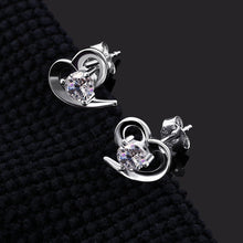 B.Catcher Herz Ohrringe 925 Sterling Silber Ohrstecker 5A
