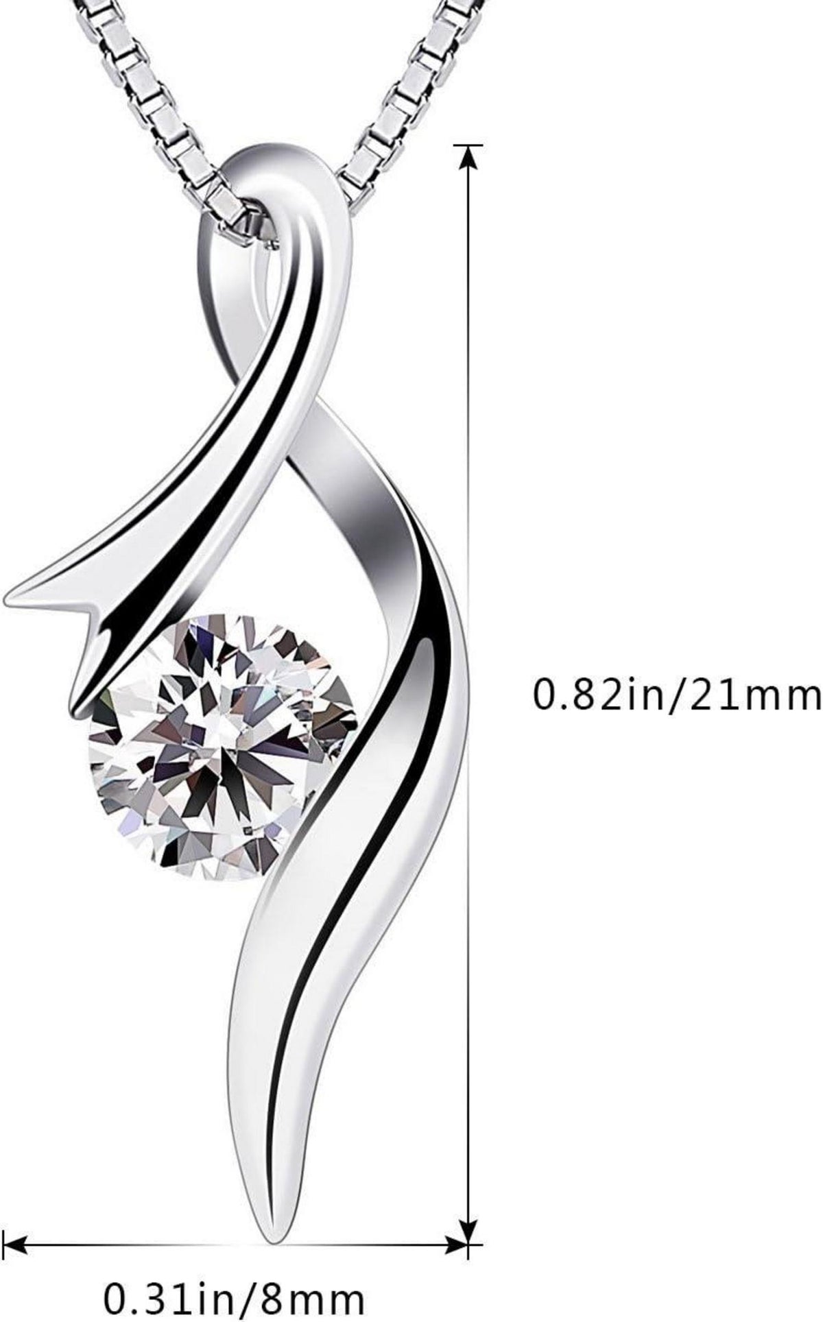 Damen Halskette 925 Silber Anhänger Zirkonia Notenschlüssel 45cm B.Catcher