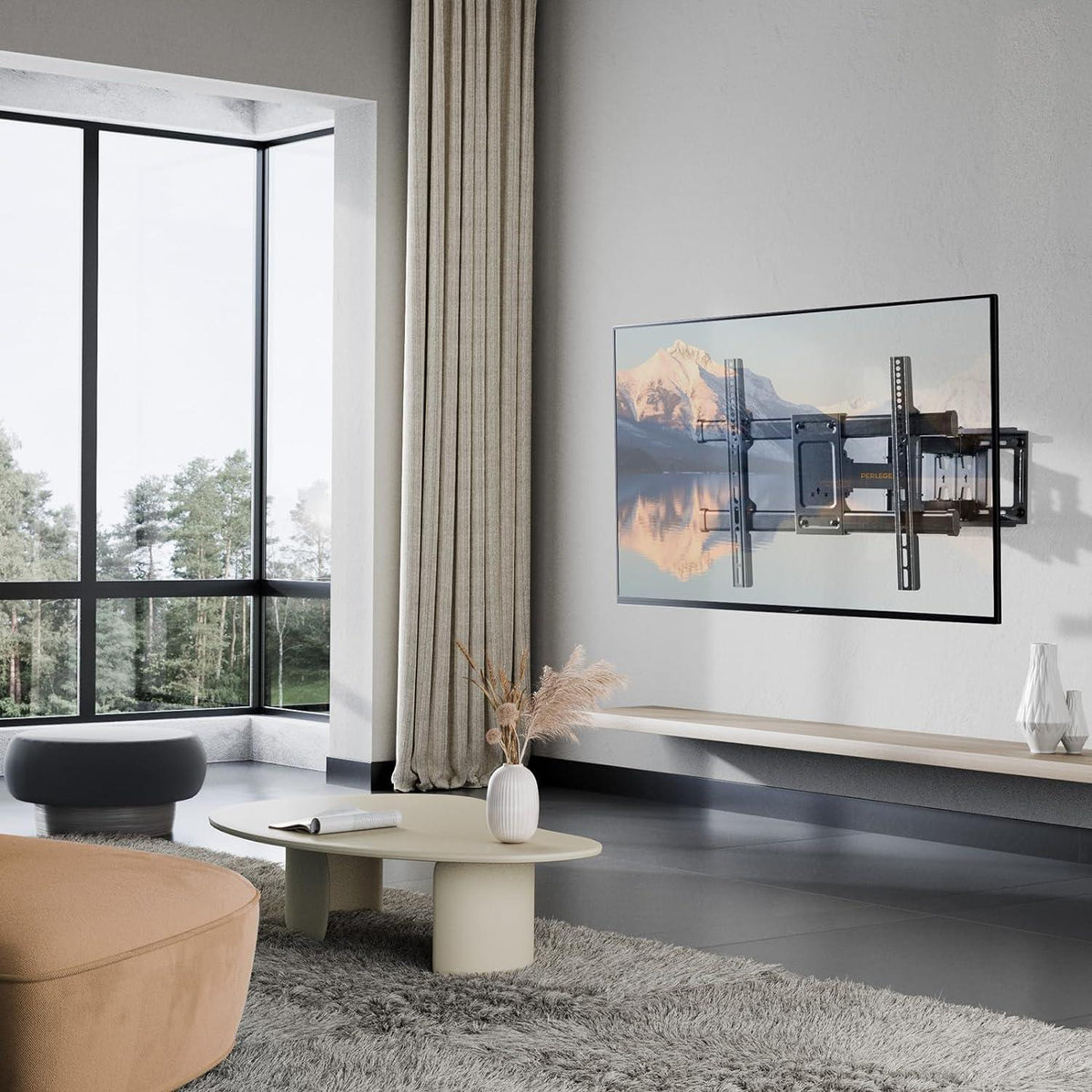 TV Wandhalterung Schwenkbar Neigbar für 37-84 Zoll Fernseher bis 60kg