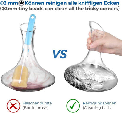 Edelstahl Reinigungsperlen für Flaschen Vasen Karaffen 1000