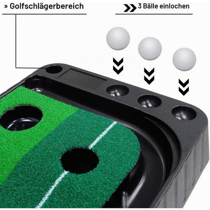 Golf Putting Matte mit automatischer Ballrückgabe