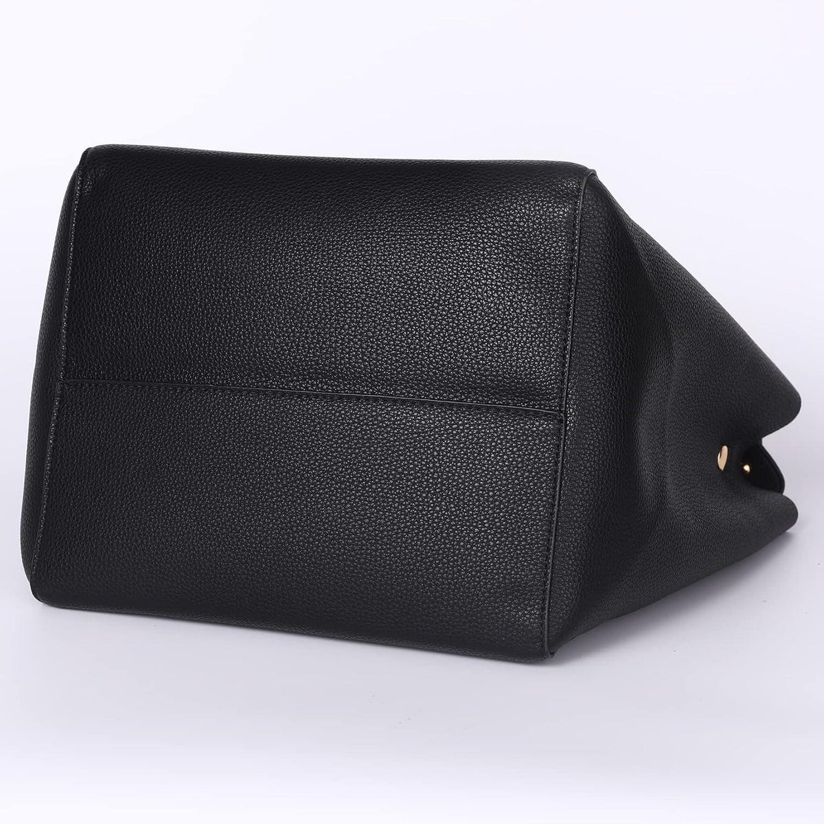 Große Damen Handtasche Schwarz PU Leder Henkeltasche Umhängetasche