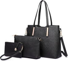 Damen Handtasche Schultertasche Tragetasche Tote Bag 3-teiliges Set