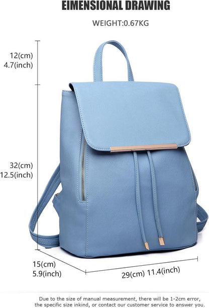 Eleganter Damen Kunstleder Cityrucksack mit Tunnelzug