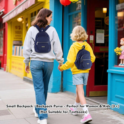 Mini Rucksack Damen & Mädchen, 7L, Blau, Leicht & Geräumig