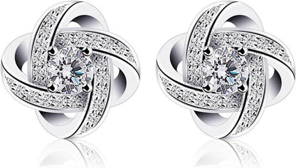 B.Catcher Ohrringe Twist-Würfel Zirkonia Damen 925 Silber