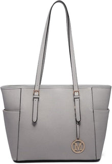 Leder-Imitat Damen Handtasche Schultertasche Groß Schwarz