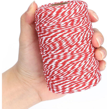 Baumwoll Schnur Rot Weiß 200m – Bäckern, Basteln, Geschenke