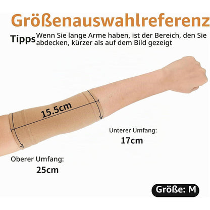 Tätowierung Abdeckärmel Hautfarbe, UV-Schutz, Größe L