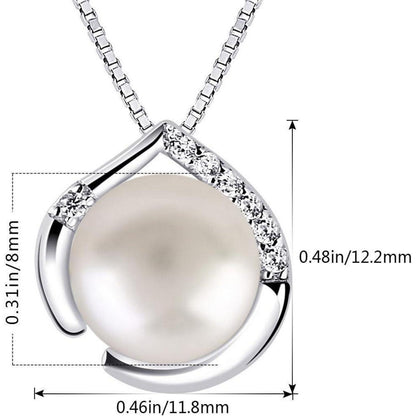 Perle Halskette Damen 925 Silber Anhänger Süßwasserperlen