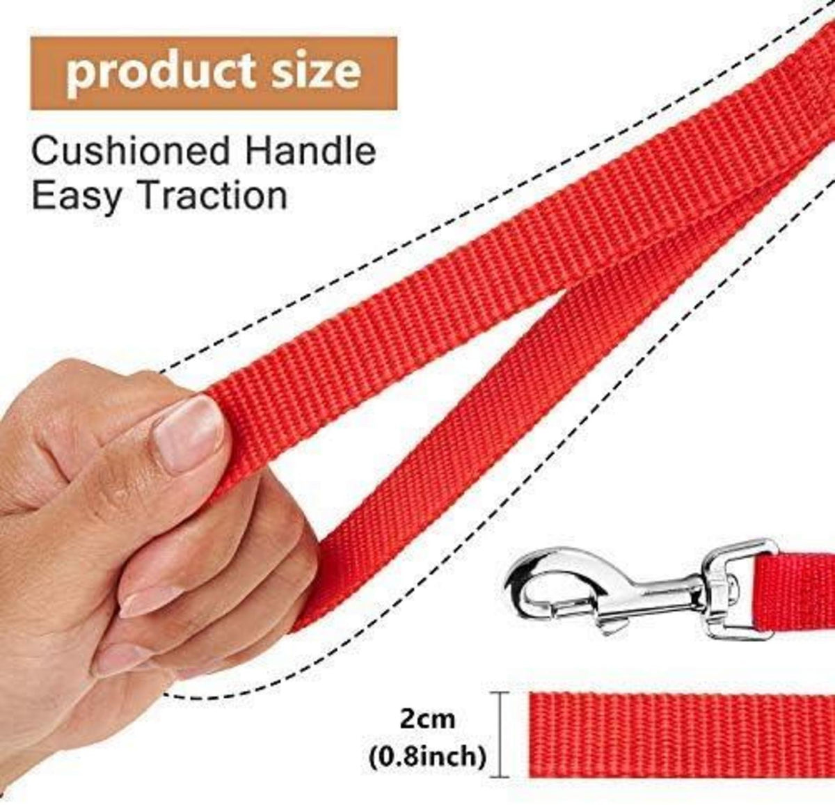 HAPPY HACHI Schleppleine für Hunde 10m Nylon Trainingsleine