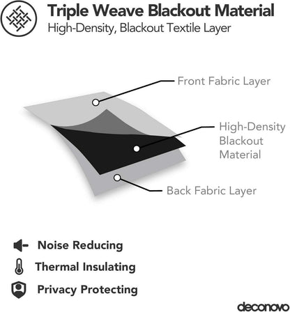 Blickdichter Thermovorhang 214x132 cm Hellgrau - Kälte- und Hitzeschutz