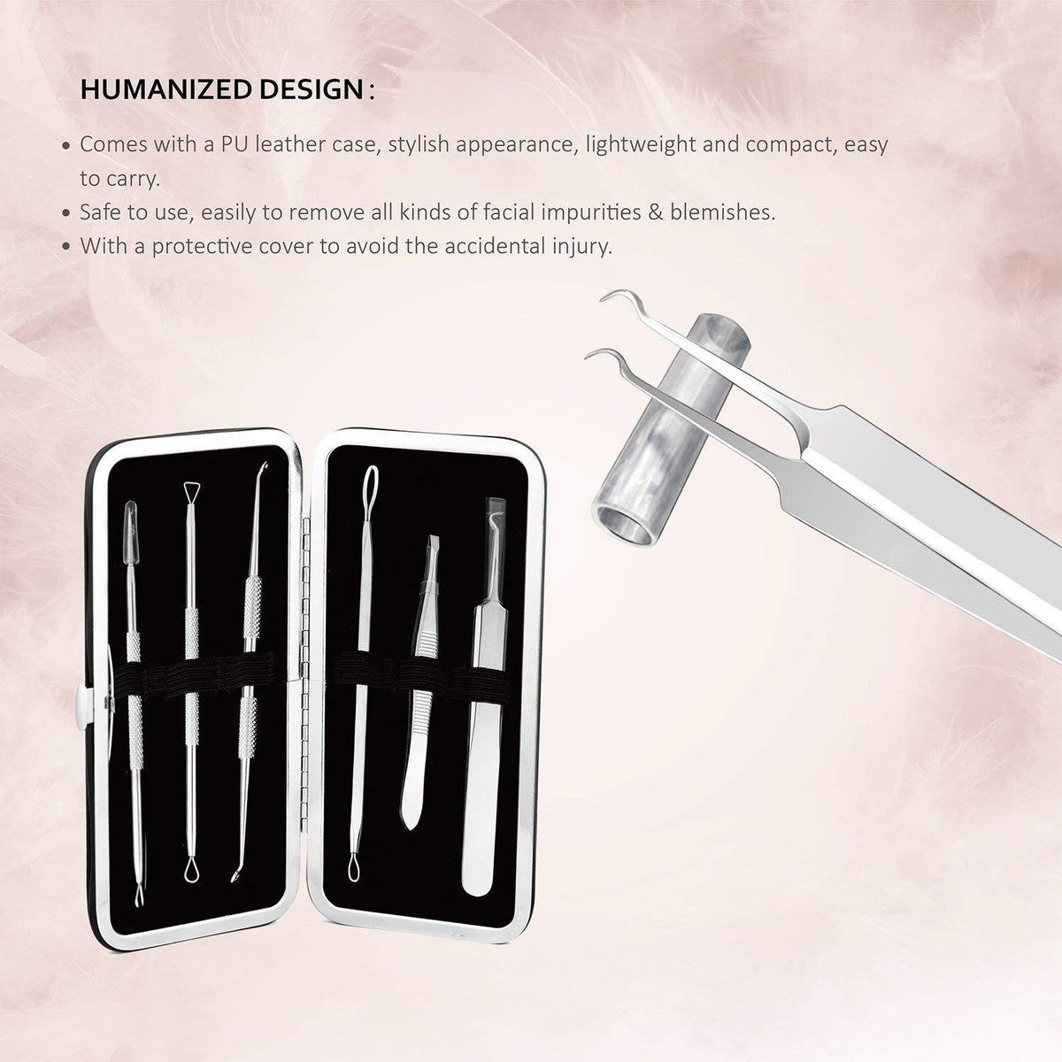 Mitesserentferner Pickel Werkzeug Bonus IZUKU Blackhead Remover 6