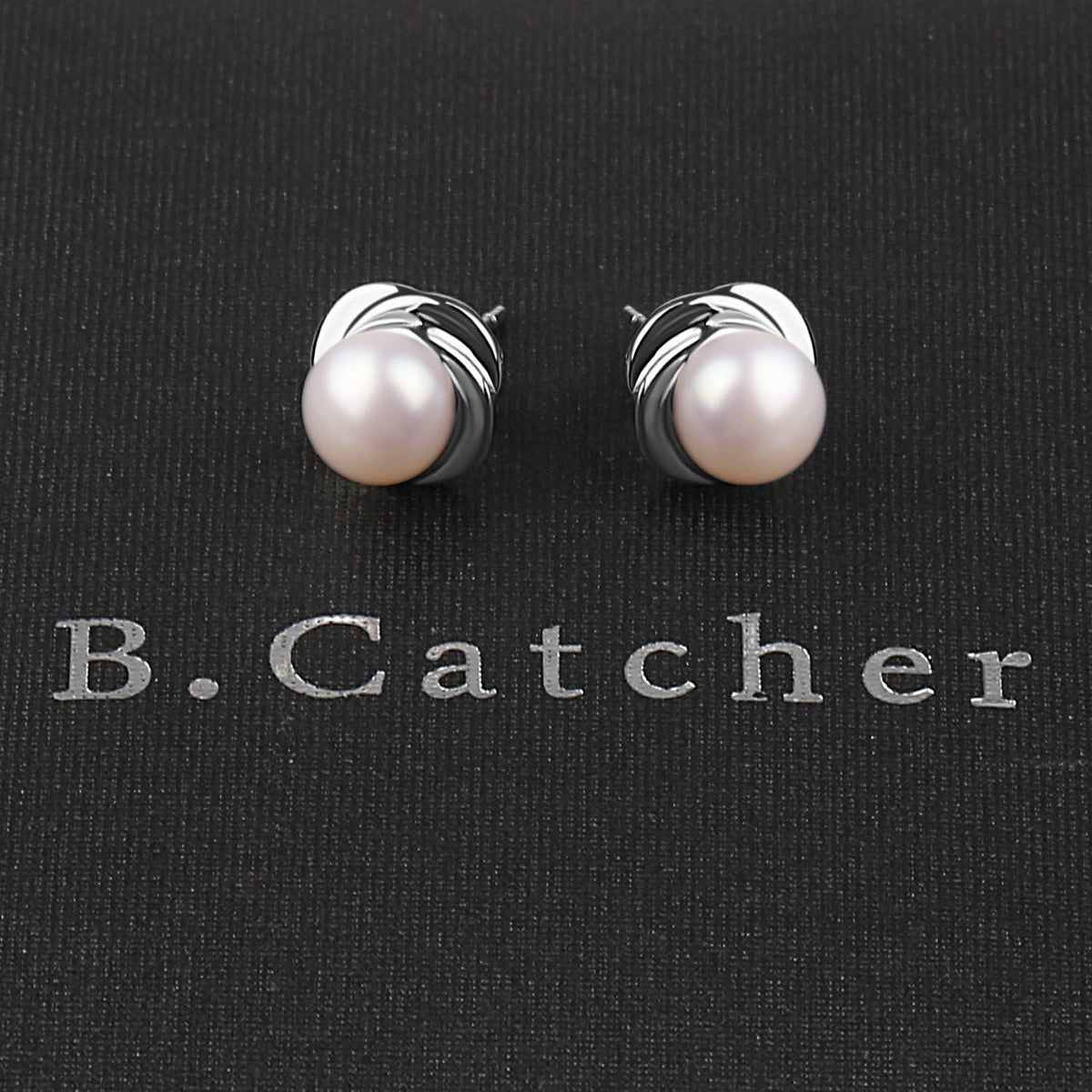 Perlen Ohrringe Damen 925 Sterling Silber Ohrstecker Süßwasser Zuchtperle