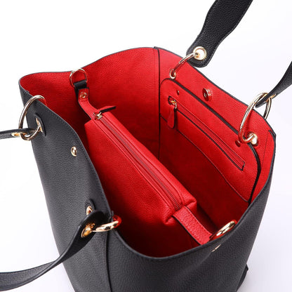 Große Damen Henkeltasche Dunkelgrün Leder Schultertasche
