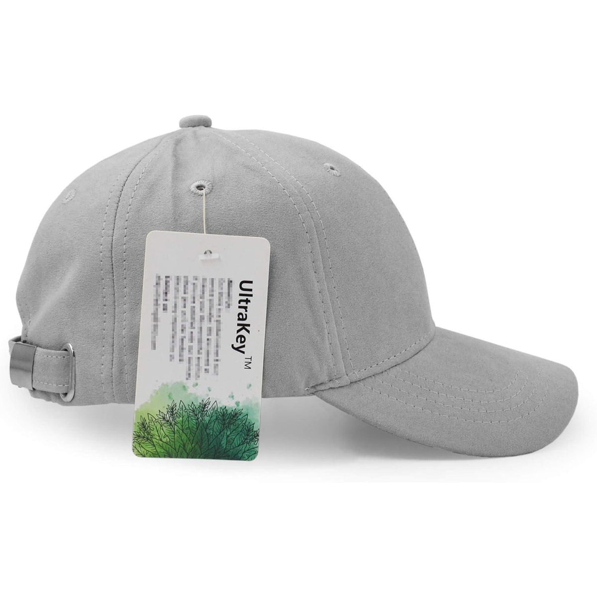 Wildlederimitat Baseball Cap Grau – Unisex, Einstellbar