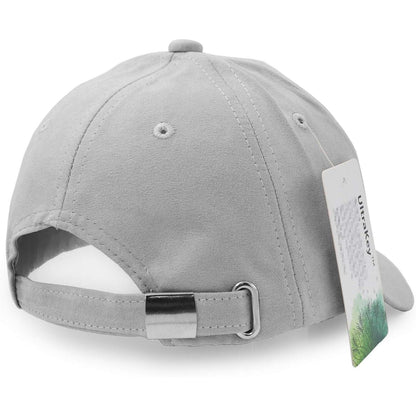 Wildlederimitat Baseball Cap Grau – Unisex, Einstellbar