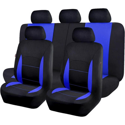 Sitzbezüge Auto Universal Set Blau Schwarz 5-teilig