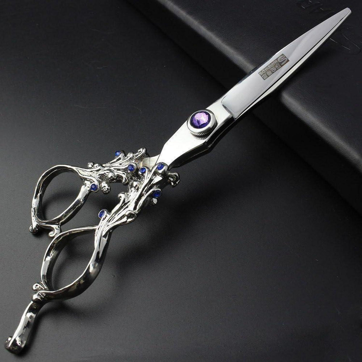 6 Zoll Friseurschere Set - Violett & Dünnschere - Japan Edelstahl