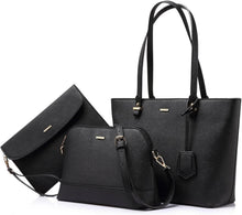 Handtasche Damen Blau Schultertasche Umhängetasche Geldbörse Set