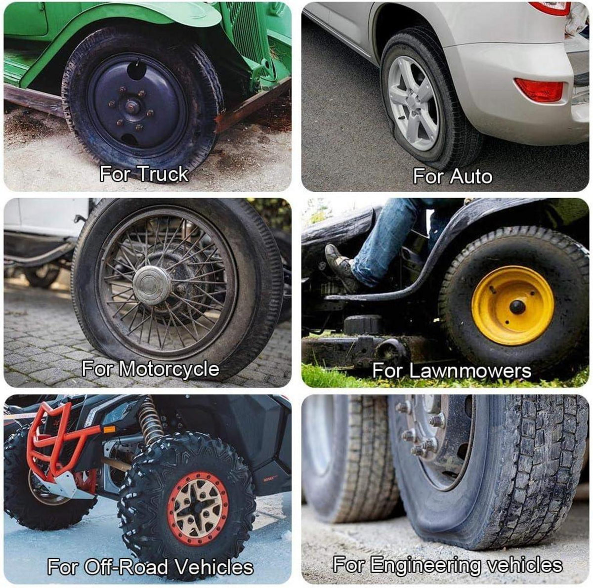 Reifen Reparaturset Heavy Duty Auto 70 Stück Set Motorrad ATV Jeep LKW