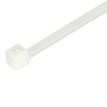 100 Kabelbinder 200mm, Weiß/Transparent, 22,2 kg Zugfestigkeit